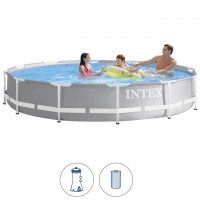 Каркасный бассейн INTEX Prism Framе (круг) 3.66 х 0.76 м ; артикул 26712