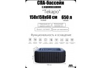 СПА-бассейн MSpa "Tekapo", C-TE042, 158х158х68см, 650л, квадратный, аэромассаж