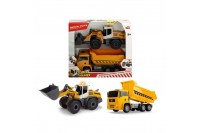 Набор Construction Twin Pack с экскаватором 30 см и грузовиком 28 см, свет и звук (Dickie Toys, 3726008)