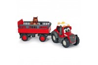 Трактор Happy Massey Ferguson с прицепом для перевозки животных, 30 см (Dickie Toys, 3815005)