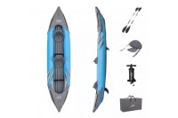 Надувная байдарка Bestway Surge Elite X2 Kayak, 65144 BW, 382x94х42см, алюм.весла 230см 2шт, насос 62086, до 180кг