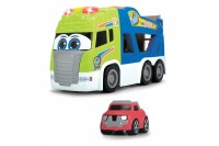 Транспортер + 1 машинка и платформа для выгрузки машинки - Happy Scania, 42 см, свет и звук (Dickie Toys, 3817003)