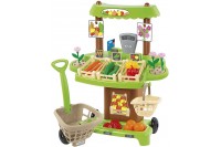 Детский магазин на колесах - Органические продукты с тележкой и корзинкой для покупок (Ecoiffier, ECO1741)