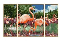 9260782 Schipper Триптих Фламинго, 50х80 см