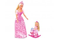Куклы Штеффи 29 см. и Еви 12 см., набор Принцессы, зверушки в комплекте (Simba, 5733223029)