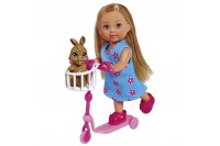Кукла Еви на самокате с кроликом, 12 см. (Simba, 5733338)