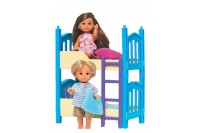 Кукла Еви и братик, с двухъярусной кроваткой, 12 см. (Simba, 5733847029)