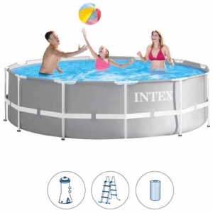 Каркасный бассейн INTEX Prism Frame (круг) 3.66 х 0.99 м ; артикул 26716