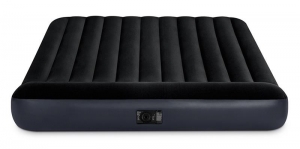 64150 Надувной матрас с подголовником Pillow Rest Classic Bed Fiber-Tech, 152х203х25см, встроенный насос