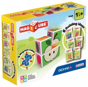 Магнитный конструктор MagiCube Фрукты 4 кубика для детей от 1,5 лет