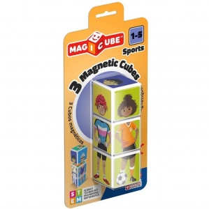 Магнитный конструктор MagiCube Спорт 3 кубика для детей от 1,5 лет