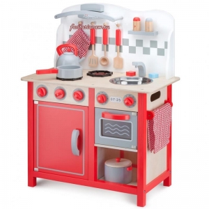 Кухня New Classic Toys игрушечная красная деревянная 78 см из серии Bon Appetit 11060