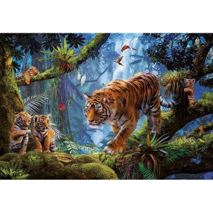 Educa 17662 Пазл 1000 деталей "Тигры на дереве"