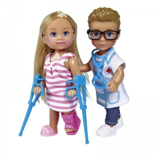 Игровой набор На приеме у доктора с куклами Еви и Тимми, 12 см. (Simba, 5733344)