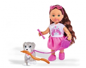 Кукла Еви из серии Holiday, с собачкой и аксессуарами, 12 см. (Simba, 5733272029)