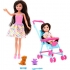 Кукла Мила 23 см с куклой Вики 12 см в коляске и собачкой (Simba, 70005)
