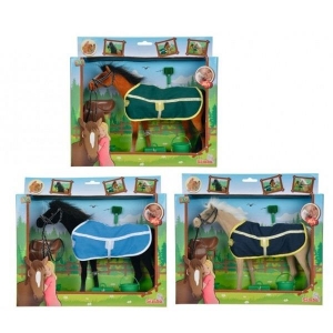Лошадка флоковая в игровом наборе, 25 см., 3 вида (Simba, 4324964)