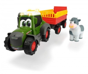 Трактор Happy Fendt с прицепом для перевозки животных 30 см, свет и звук (Dickie Toys, 3815004)