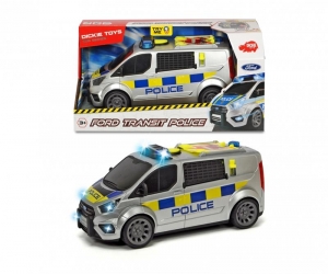 Полицейский минивэн Ford Transit, 28 см, масштаб 1: 18 с аксессуарами, свет, звук (Dickie, 3715013)