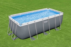 Каркасный бассейн Bestway Power Steel Rectangular 4.12 х 2.01 х 1.22 м ; артикул 56456