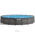 Каркасный бассейн INTEX Prism Frame Grey Wood Premium (круг) 5.49 х 1.22 м ; артикул 26744