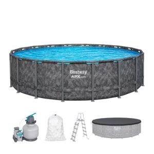 Каркасный бассейн Bestway 561KC BW 549х132см "APX 365", 26000л, песочный фильтр-насос, лестница, тент, полисферы